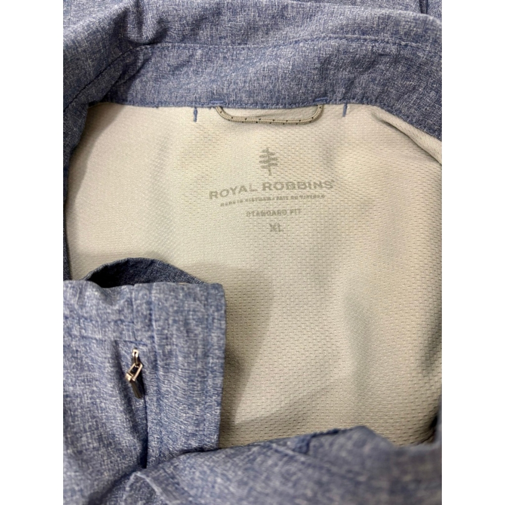 Men's Royal Robbins Long Distance Traveler Blue Casual Button Down Shirt XL - Picture 10 of 11
